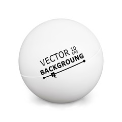 Ping Pong Ball. White Photo Realistic 3d  With Shadow. Isolated On  Background. Activity Game. Table Tennis. Vector Illustration