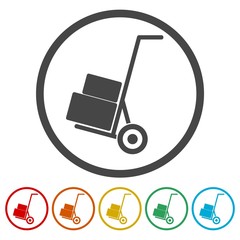 Handcart icon, vector icon 