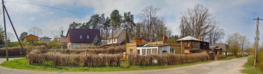 Panoramic view of bystreet