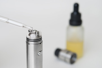 Refill e-cigarette liquid.