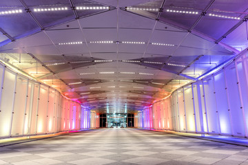 Colorful hall in an airport