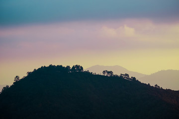Twilight time at Angkhang national park in Chiangmai province, Thailand