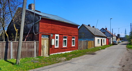 Panoramic view of bystreet