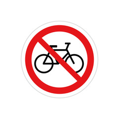 Panneau pictogramme interdit au vélo