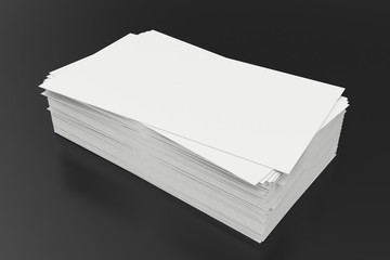 Business cards blank mockup, template, on balck background, 3d rendering