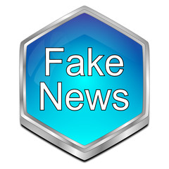 Fake News button - 3D illustration