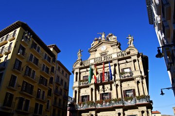 Fototapeta premium Pamplona city hall, Spain