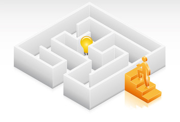 Maze assessment idea lightbulb