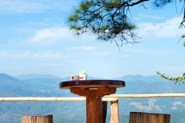 Beautiful mountains landscape and blue sky