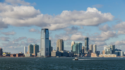 Obraz premium View of the Manhattan skyline from the ferry to State Island