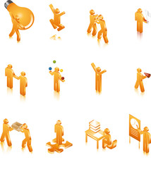 Isometric people icon set