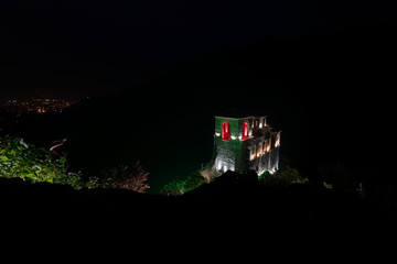 Nightscape around the Asenova Fortress, Bulgaria