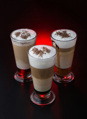 Amazing coffee cup on red background