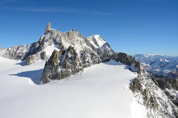 Crédence de cuisine en verre imprimé Mont Blanc Sommet du massif du Mont Blanc, Italie