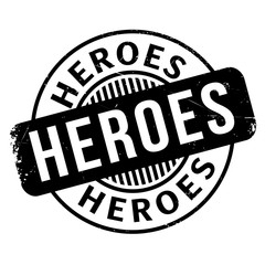 Heroes rubber stamp