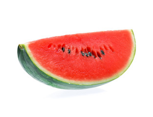 Slice of watermelon on white background