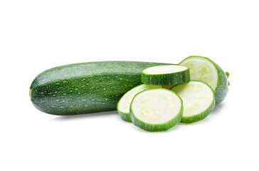 zucchini isolated on white background