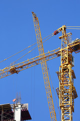 Fototapeta na wymiar machinery crane construction, tool of building industry