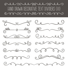Collection of cute hand drawn vintage borders. 