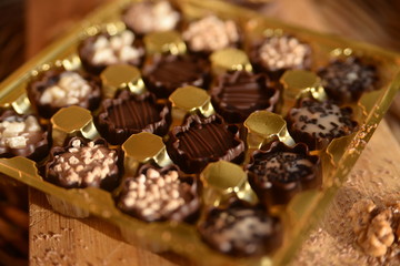 Chocolate pralines box