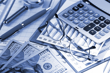 Business Objects in the office on the table