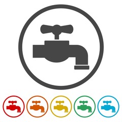 Faucet vector icon, Vector tap symbol