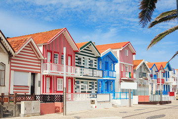 Houses of fishermen, Costa Nova, Portugal