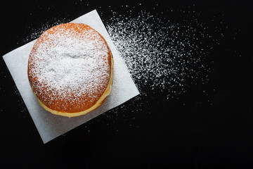 Donut and powdered sugar