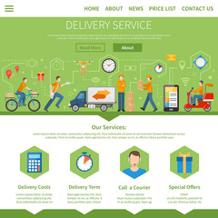 Delivery Service And Courier Page