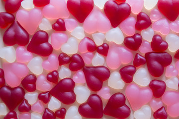 Assorted heart shaped jelly candy