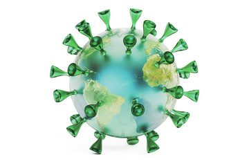 Virus Earth, 3D rendering