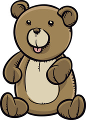 A cute and cuddly cartoon teddy bear.