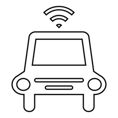 Self driving car - Black outline