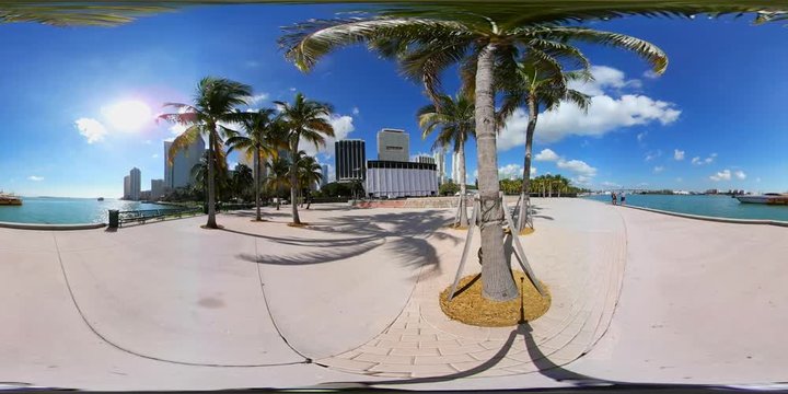360 vr video of Bayfront Park Miami
