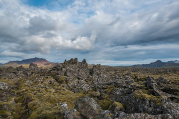 Lava Field landscape in Iceland 