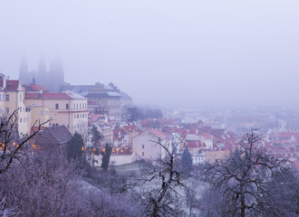 Frosty morning in Prague 