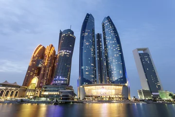 Plexiglas keuken achterwand Foto van de dag Etihad Towers in Abu Dhabi, VAE