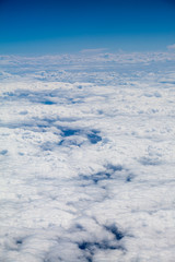 Beautiful, dramatic clouds and sky viewed from the plane. High resolution and quality
