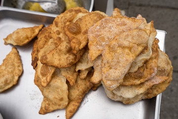 deep fried dough in Ecuador served on streets
