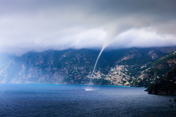 Amalfi Coast Waterspout - obrazy, fototapety, plakaty