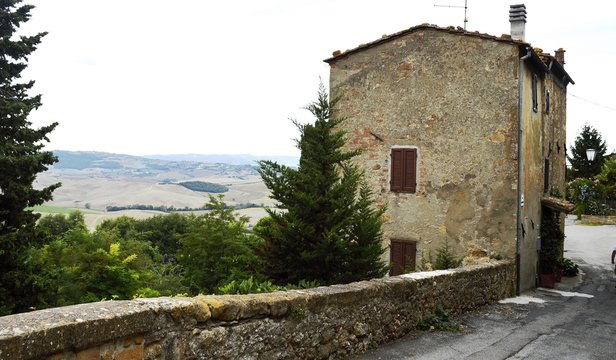 Pienza, Muro da Cidade/Toscana - It&aacute;lia
