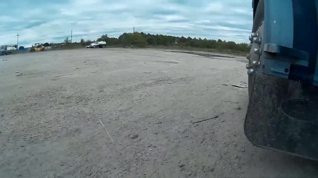 Action Clip of Steer Axle on 18 Wheeler Semi Truck