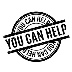 You Can Help rubber stamp