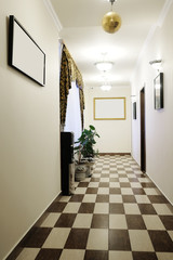 Interior of a corridor in an office center, hospital or something like this