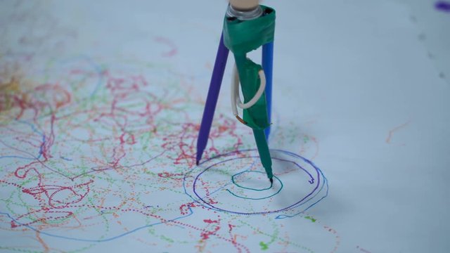 hands made Robot felt pen.
