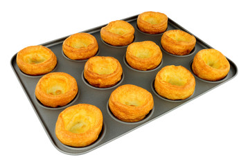 Yorkshire Puddings In A Non Stick Baking Tray