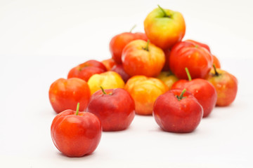 Organic Barbados cherry, Malpighia emarginata, from Thailand.