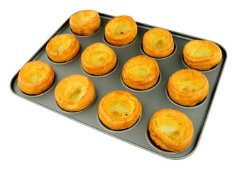 Yorkshire Puddings In A Non Stick Baking Tray
