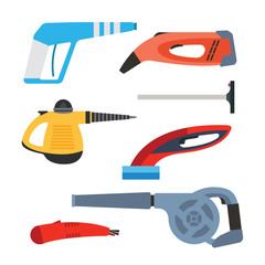 Cleaning equipment vector set.