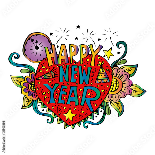 &quot;new year doodle&quot; Stock photo and royalty-free images on Fotolia.com - Pic 131900393